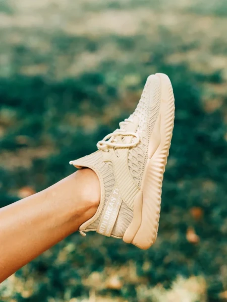 Pantofi sport dama bej din material textil Louane