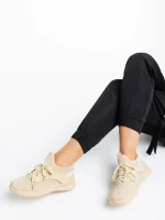 Pantofi sport dama bej din material textil Louane