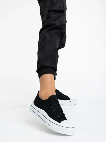 Tenisi dama negri din material textil Leony