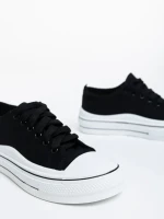 Tenisi dama negri din material textil Leony