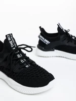 Pantofi sport dama negri din material textil Louane