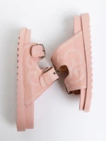 Papuci dama roz din piele ecologica Eiko