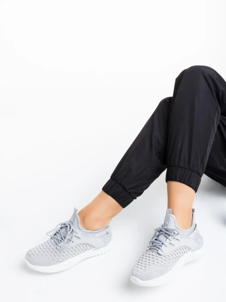 Pantofi sport dama gri din material textil Louane