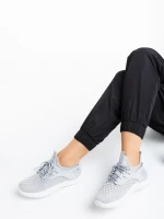 Pantofi sport dama gri din material textil Louane