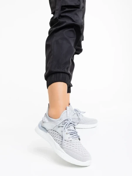 Pantofi sport dama gri din material textil Louane