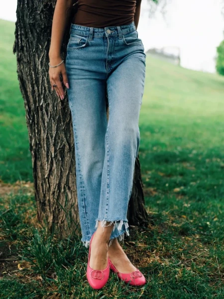 Balerini dama fucsia din piele ecologica Francoise