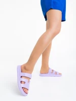 Papuci dama mov din material sintetic Mika