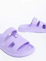 Papuci dama mov din material sintetic Mika