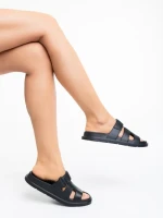 Papuci dama negri din material sintetic Mika