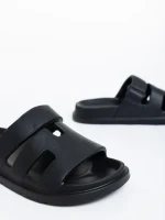 Papuci dama negri din material sintetic Mika