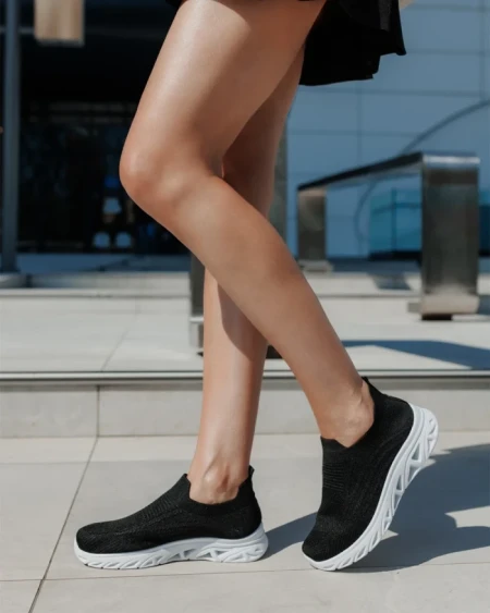 Pantofi sport dama negri din material textil Iazmin