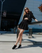 Pantofi sport dama negri din material textil Iazmin