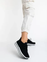 Pantofi sport dama negri din material textil Taormina