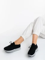Pantofi sport dama negri din material textil Taormina
