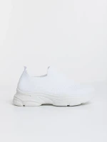 Pantofi sport dama albi din material textil Sakura