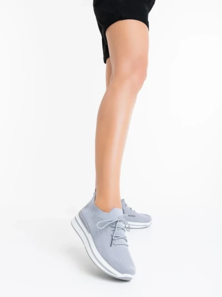 Pantofi sport dama gri din material textil Taormina