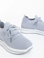 Pantofi sport dama gri din material textil Taormina