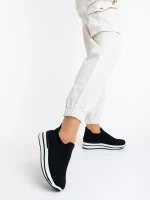 Pantofi sport dama negri din material textil Denisia