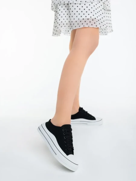 Tenisi dama negri din material textil Eleanor