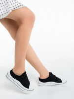 Tenisi dama negri din material textil Eleanor