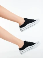 Tenisi dama negri din material textil Eleanor