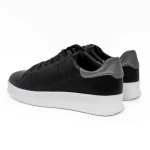 Pantofi sport barbati negri din piele ecologica Elvio