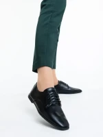 Pantofi casual dama negri din piele ecologica Lailah