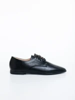 Pantofi casual dama negri din piele ecologica Lailah