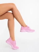 Pantofi sport dama roz inchis din material textil Jaylah