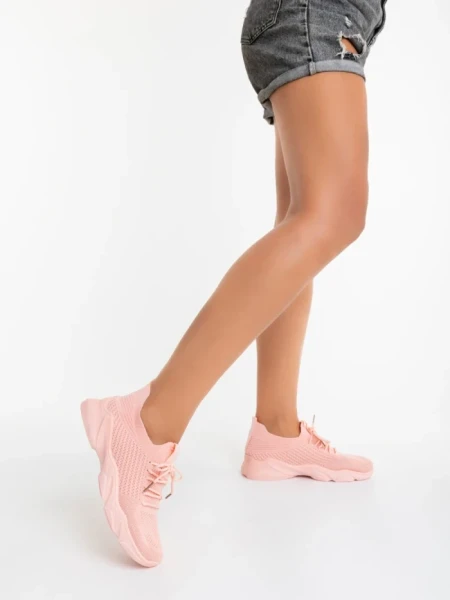 Pantofi sport dama roz din material textil Jaylah