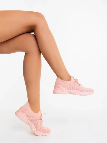 Pantofi sport dama roz din material textil Jaylah
