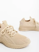 Pantofi sport dama bej din material texti Lizbeth