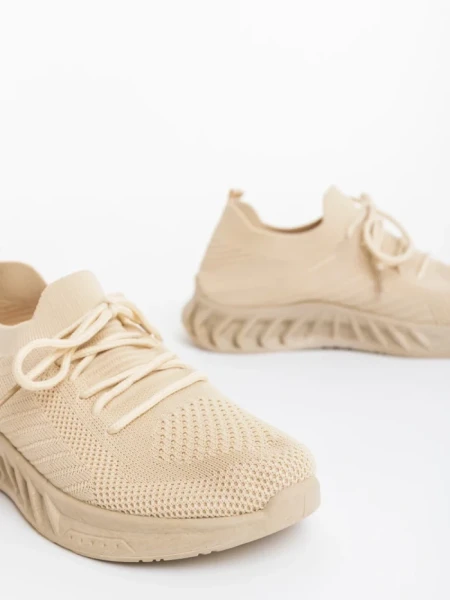 Pantofi sport dama bej din material textil Kaylie
