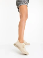 Pantofi sport dama bej din material textil Kaylie