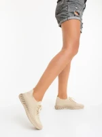 Pantofi sport dama bej din material textil Kaylie