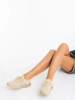 Pantofi sport dama bej din material textil Kaylie