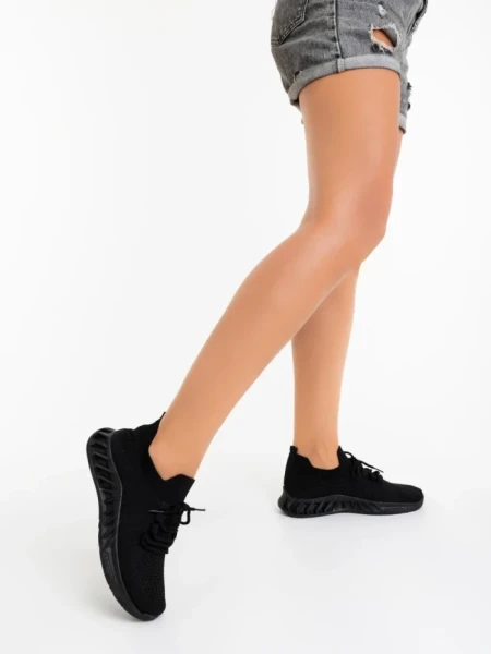 Pantofi sport dama negri din material textil Nathaly