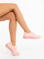 Pantofi sport dama roz din material textil Kaylie