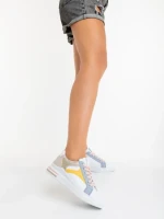 Pantofi sport dama albastri din piele ecologica Sunray