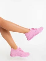 Pantofi sport dama fucsia din material textil Nathaly