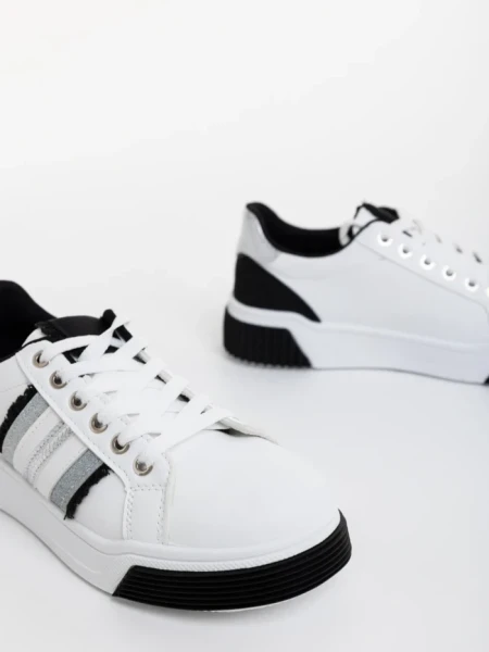 Pantofi sport dama negri din piele ecologica Pricilla