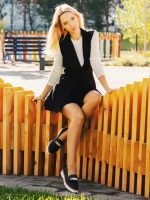 Mocasini dama negri din piele ecologica Jenima