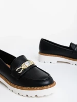 Mocasini dama negri din piele ecologica Jenima