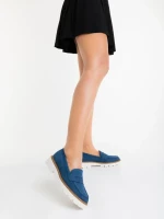 Mocasini dama albastri din piele ecologica Kelley
