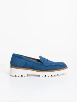 Mocasini dama albastri din piele ecologica Kelley