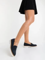 Mocasini dama negri din piele ecologica Kelley