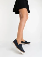 Mocasini dama negri din piele ecologica Kelley