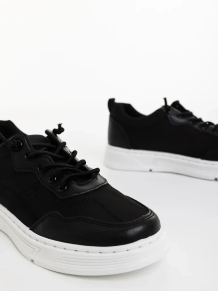 Pantofi sport barbati negri din material textil Benicio