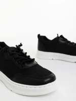 Pantofi sport barbati negri din material textil Benicio