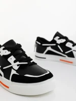 Pantofi sport barbati negri din piele ecologica Celso